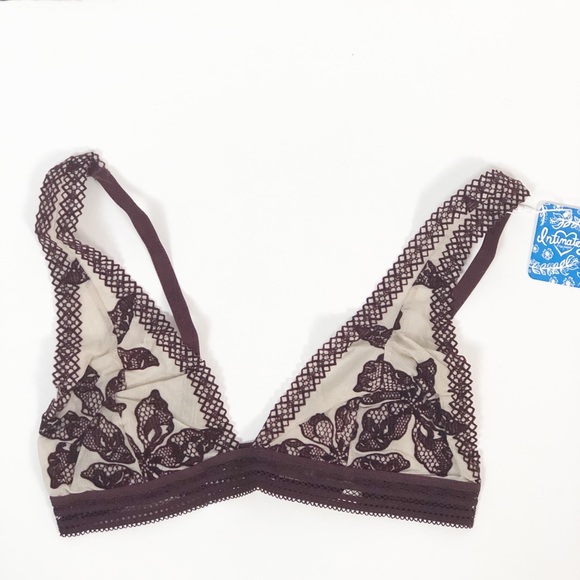 Free People Alia Bralette Bordeaux Wine - Picture 2 of 6